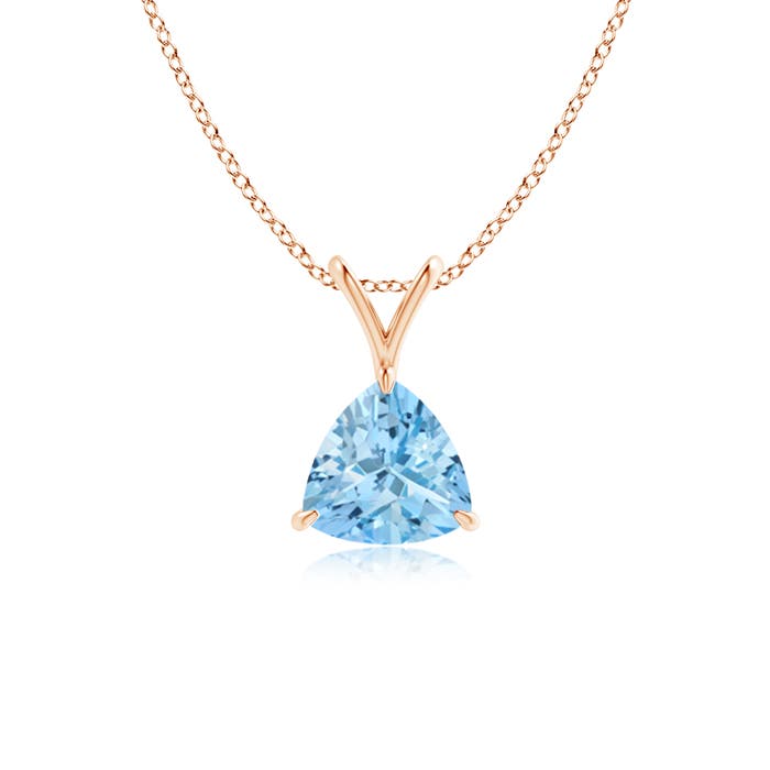 AAAA - Aquamarine / 0.6 CT / 14 KT Rose Gold