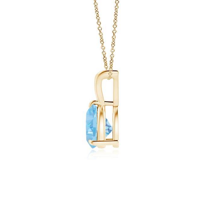 AAAA - Aquamarine / 0.6 CT / 14 KT Yellow Gold