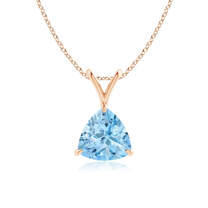 AAAA - Aquamarine / 1 CT / 14 KT Rose Gold