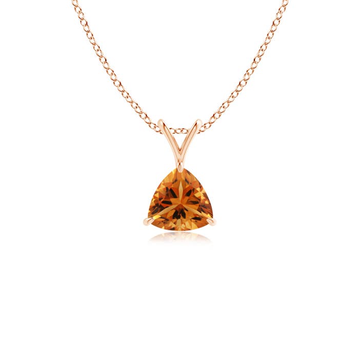 AAA - Citrine / 0.38 CT / 14 KT Rose Gold