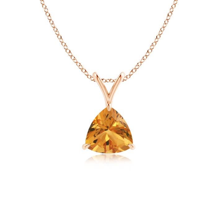 AA - Citrine / 0.6 CT / 14 KT Rose Gold