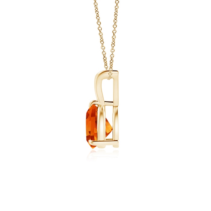6mm AAAA Claw-Set Trillion Citrine V-Bale Pendant in Yellow Gold product image