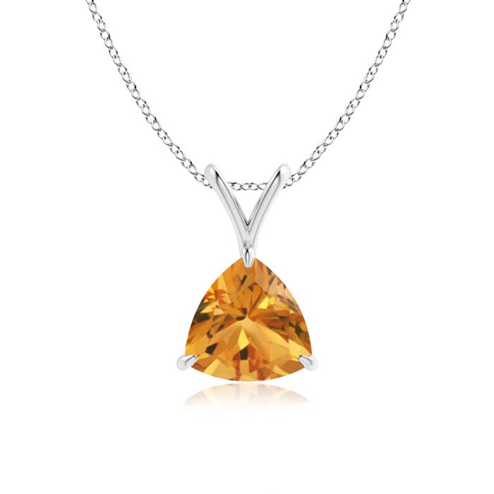 AA - Citrine / 0.92 CT / 14 KT White Gold