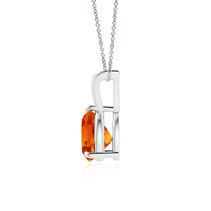7mm AAAA Claw-Set Trillion Citrine V-Bale Pendant in P950 Platinum product image