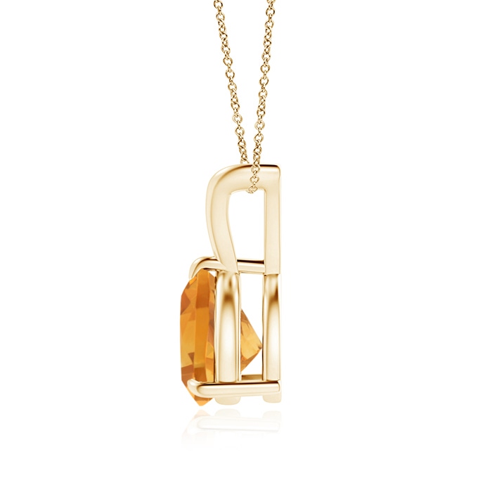 8mm A Claw-Set Trillion Citrine V-Bale Pendant in Yellow Gold product image