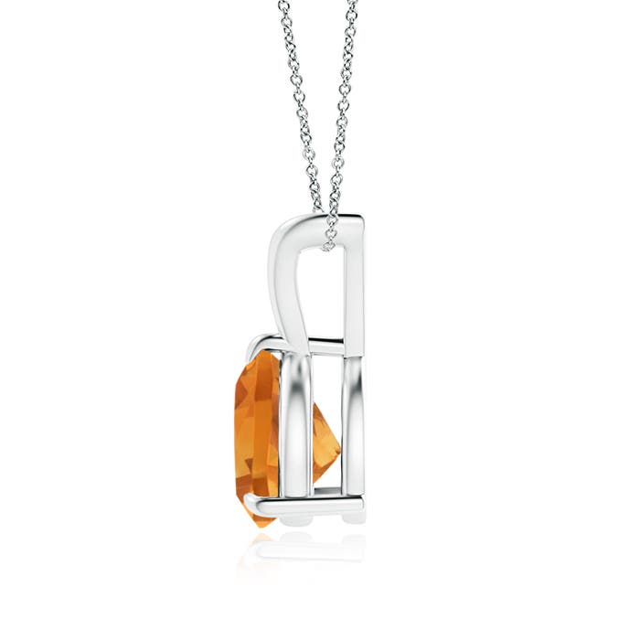 AA - Citrine / 1.4 CT / 14 KT White Gold