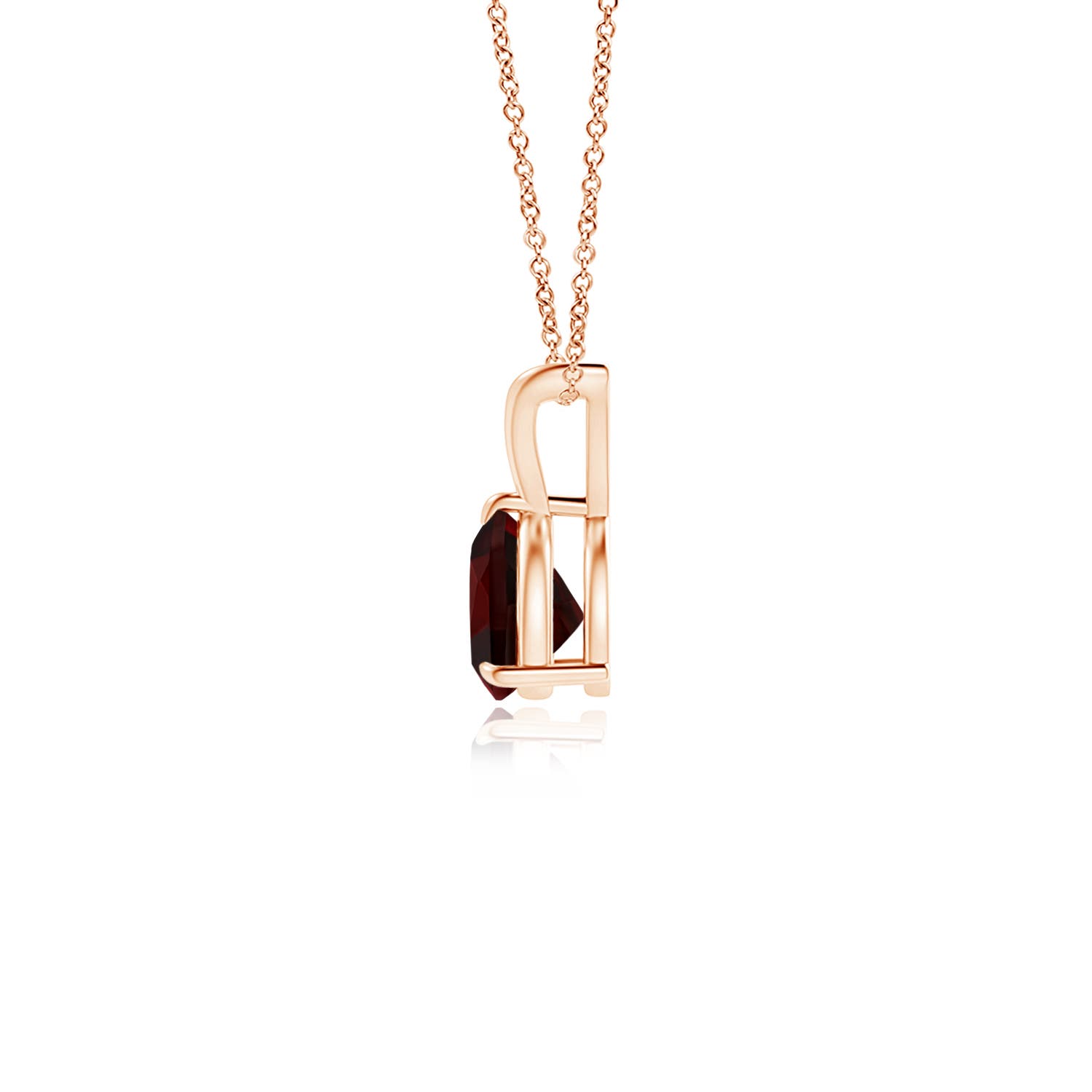 A - Garnet / 0.5 CT / 14 KT Rose Gold