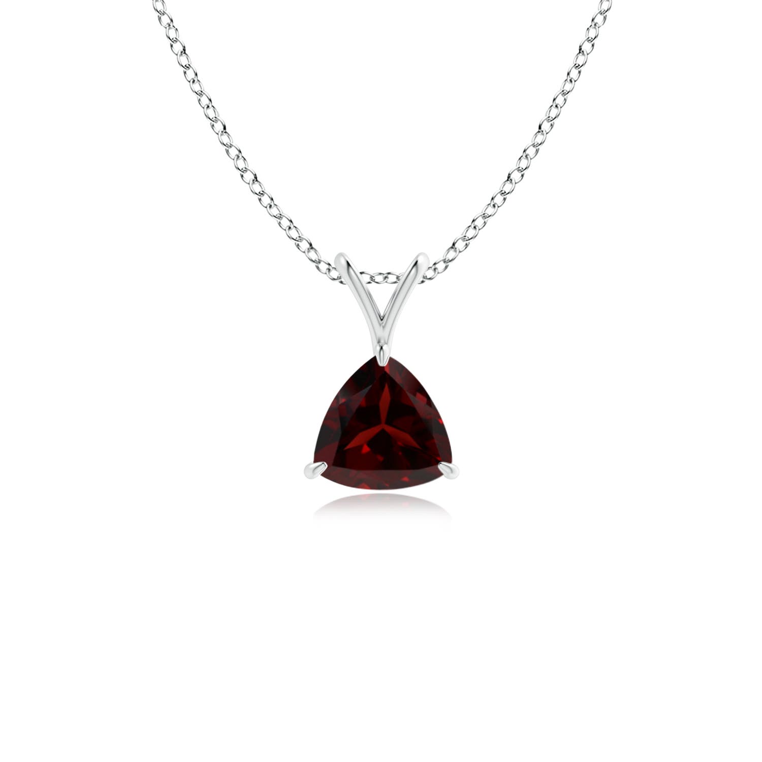 A - Garnet / 0.5 CT / 14 KT White Gold