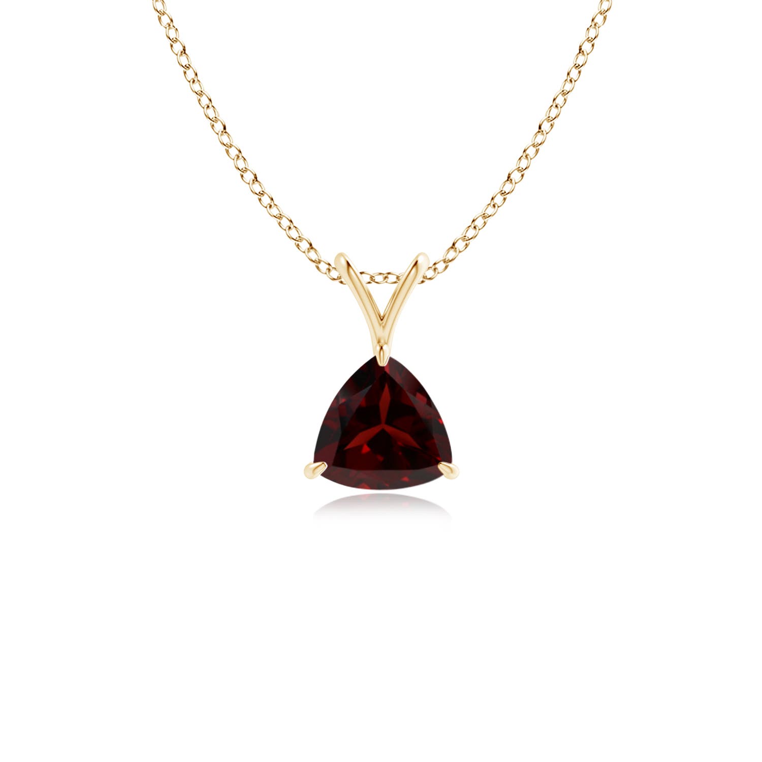 A - Garnet / 0.5 CT / 14 KT Yellow Gold