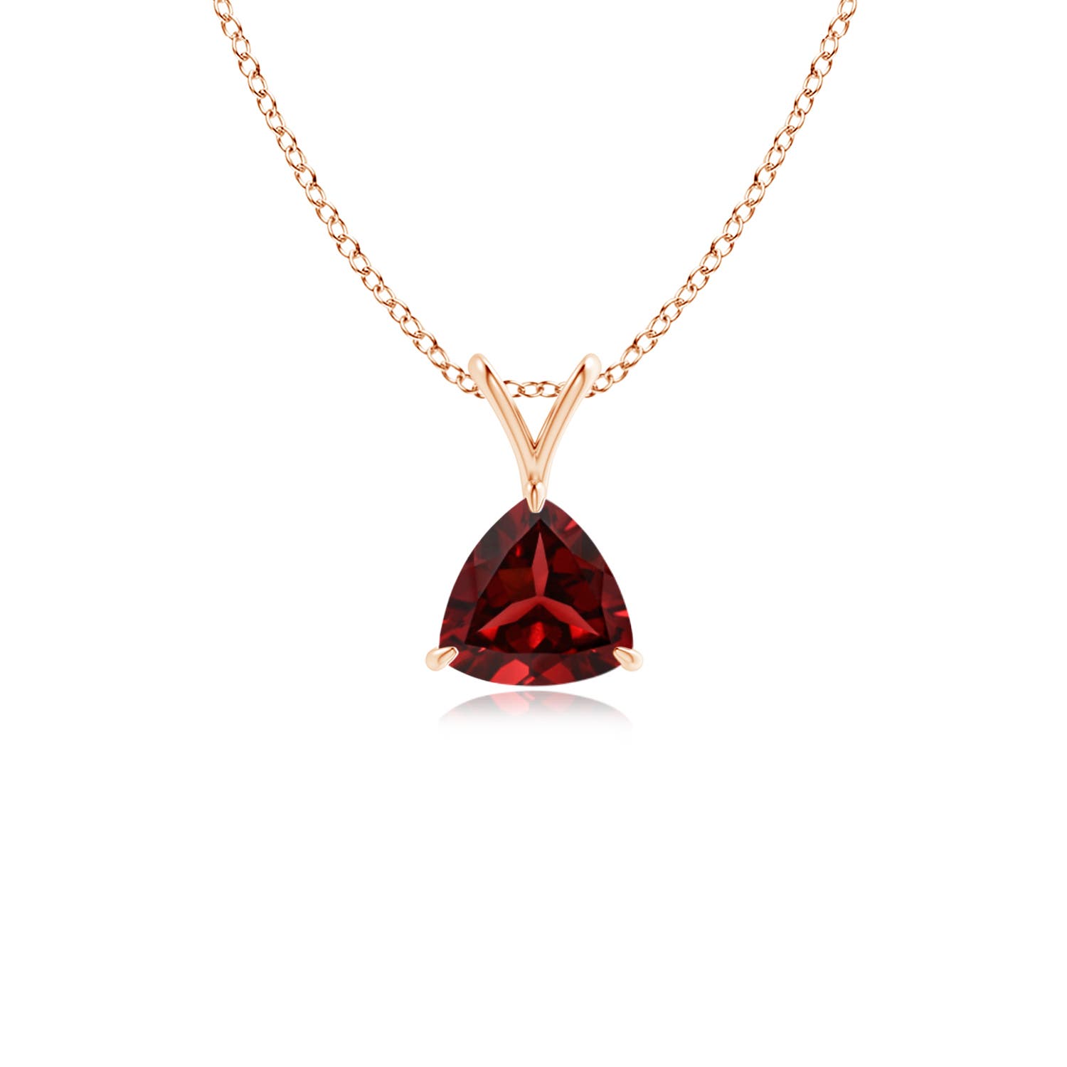 AAAA - Garnet / 0.5 CT / 14 KT Rose Gold