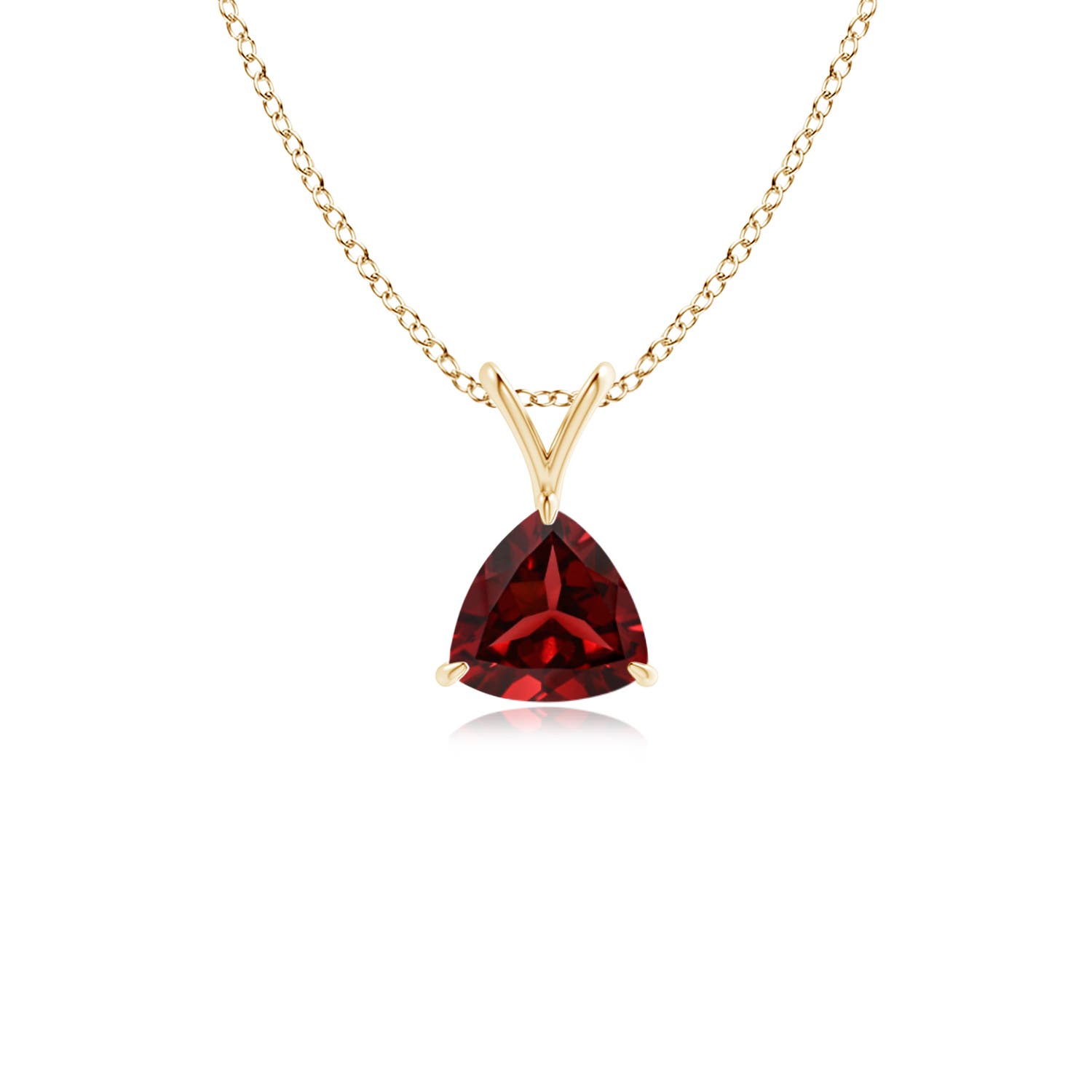 AAAA - Garnet / 0.5 CT / 14 KT Yellow Gold