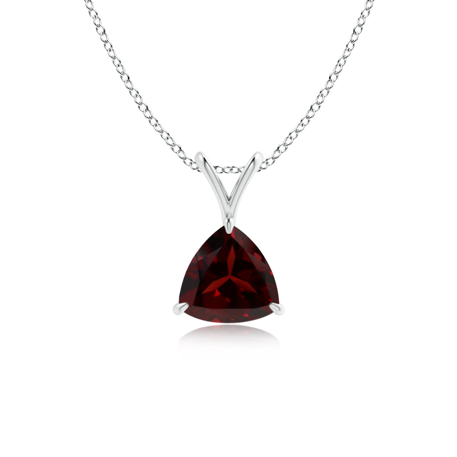 A - Garnet / 0.85 CT / 14 KT White Gold