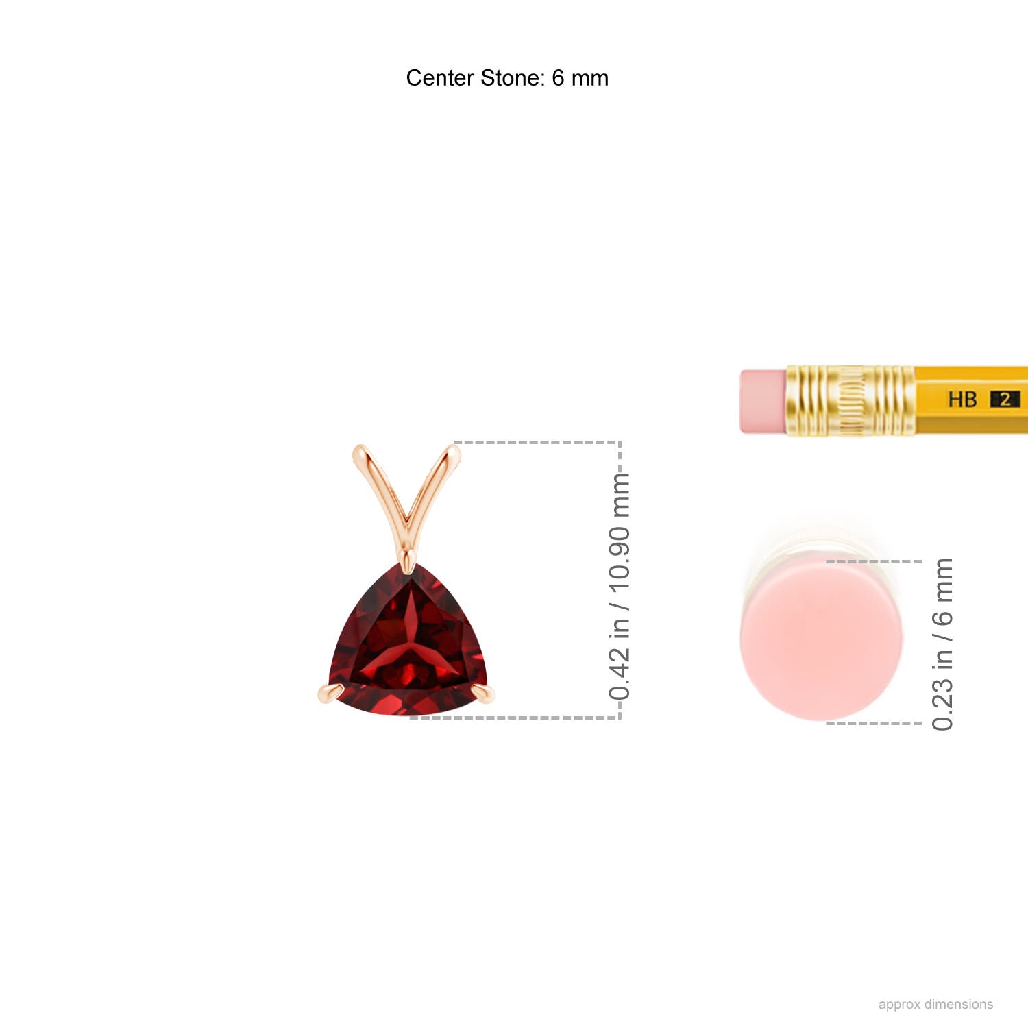 AAAA - Garnet / 0.85 CT / 14 KT Rose Gold