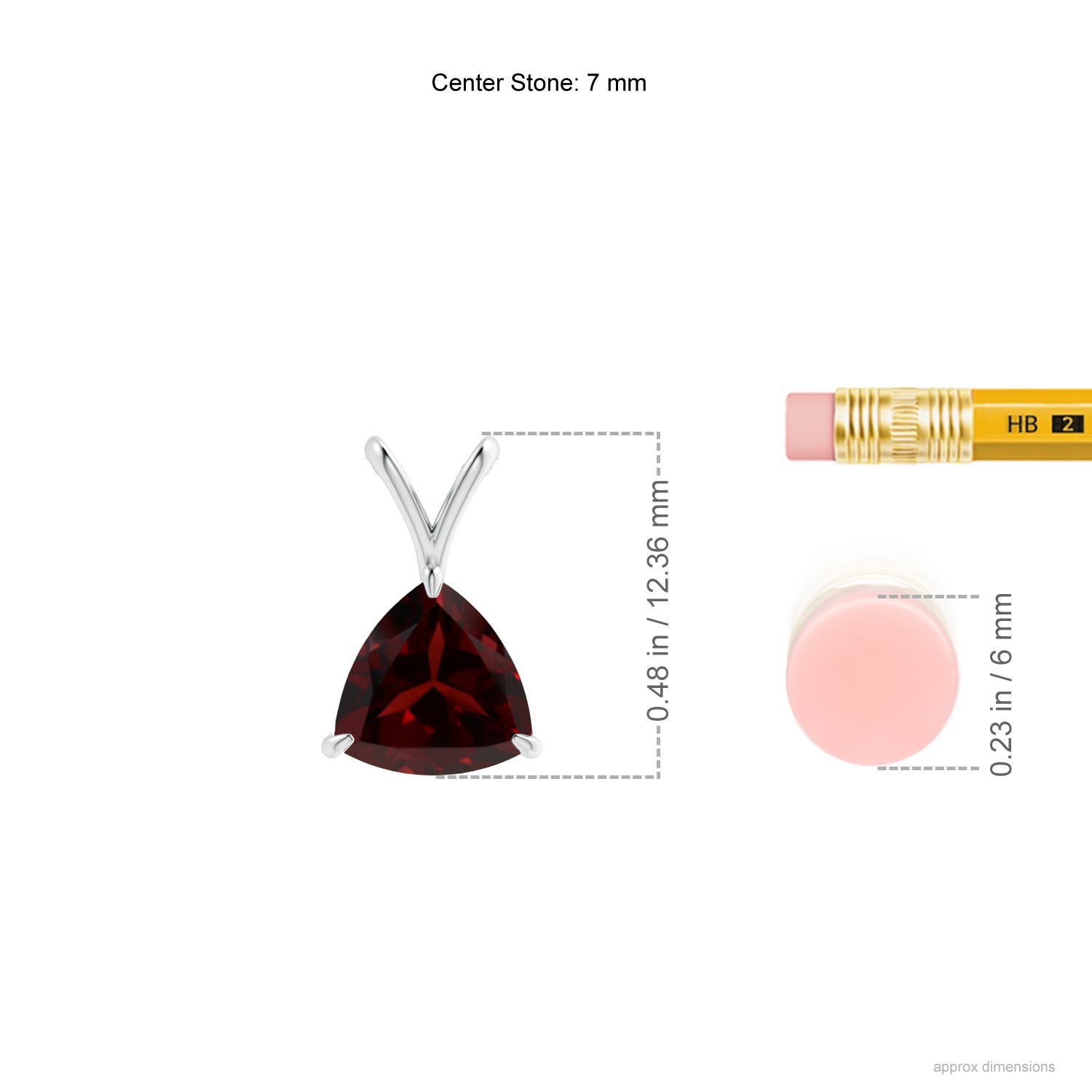 A - Garnet / 1.3 CT / 14 KT White Gold