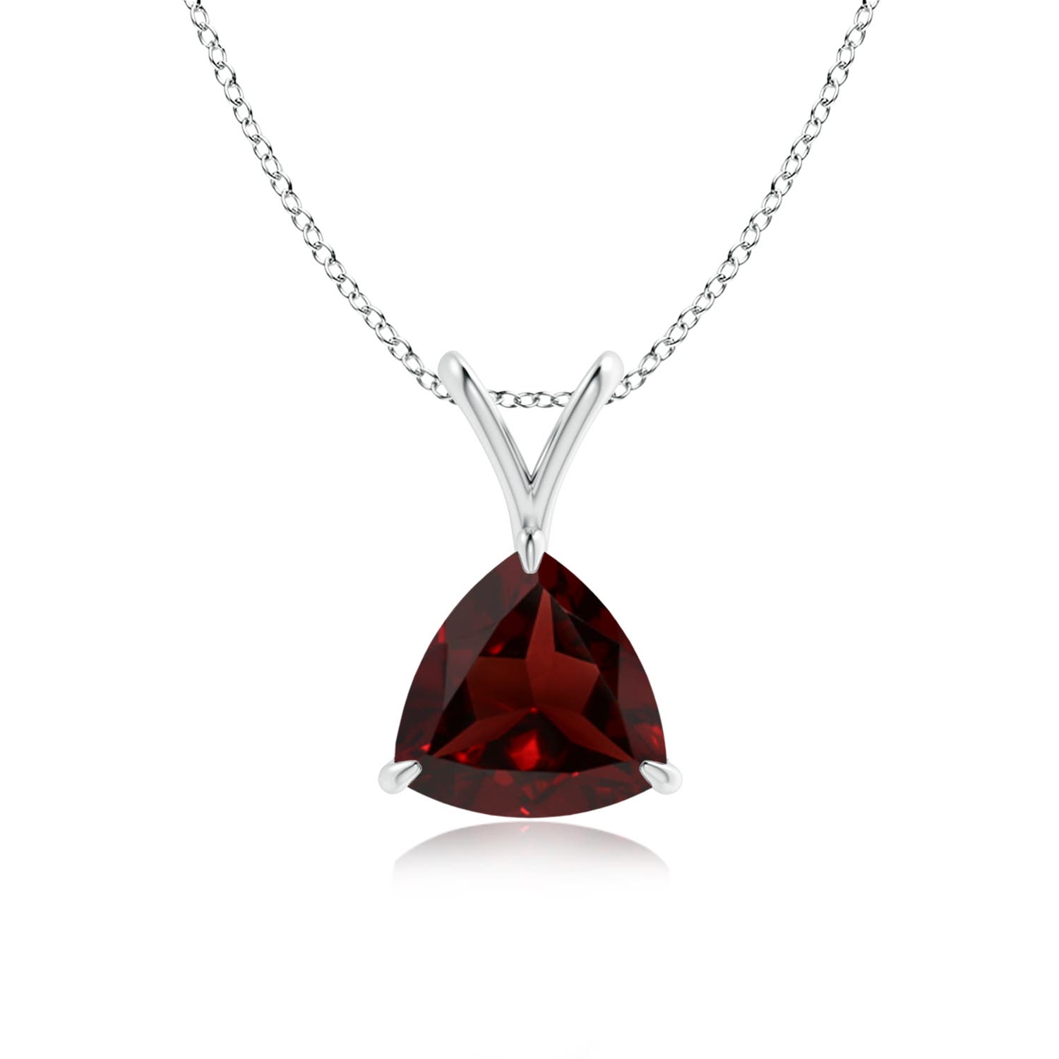 AA - Garnet / 1.3 CT / 14 KT White Gold