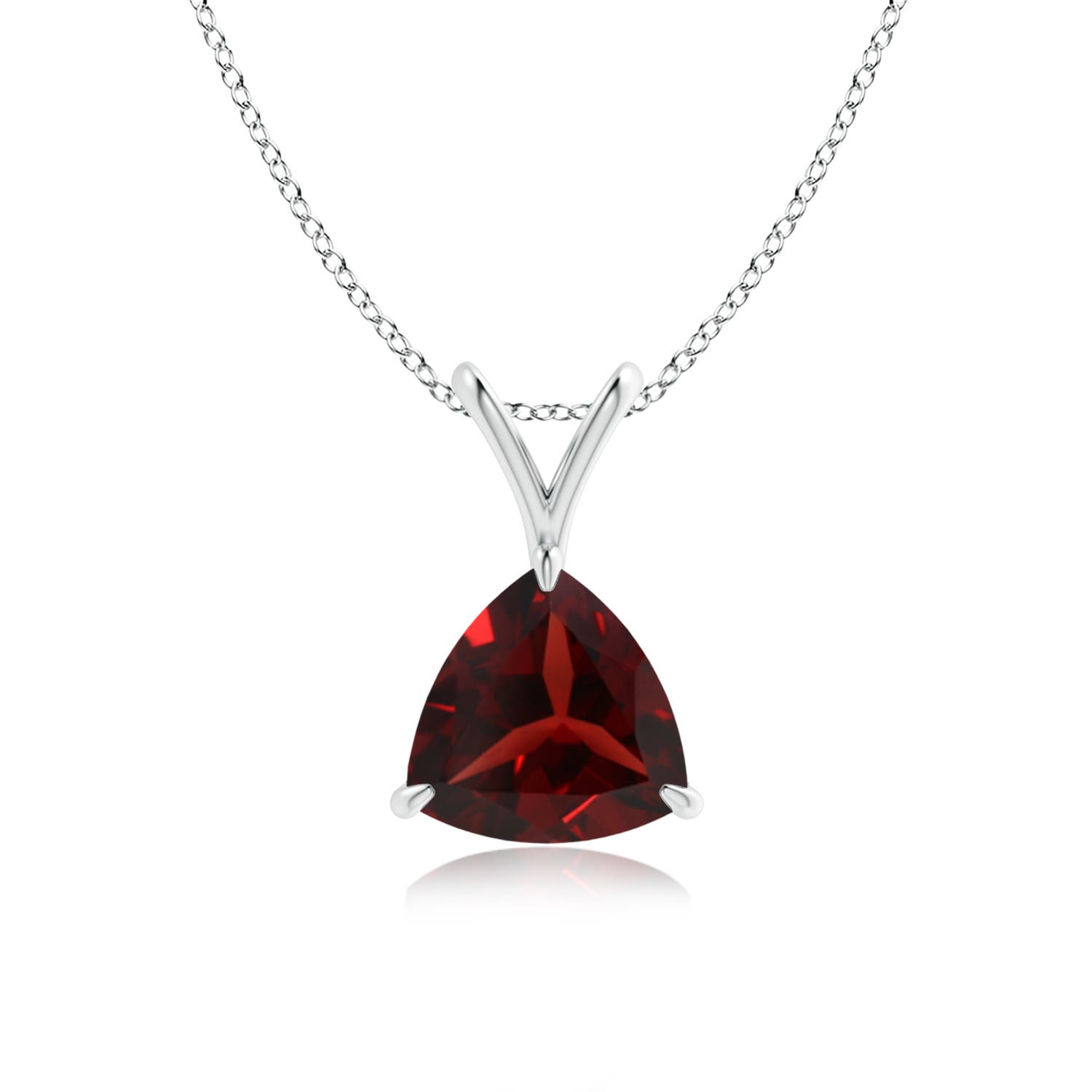 AAA - Garnet / 1.3 CT / 14 KT White Gold