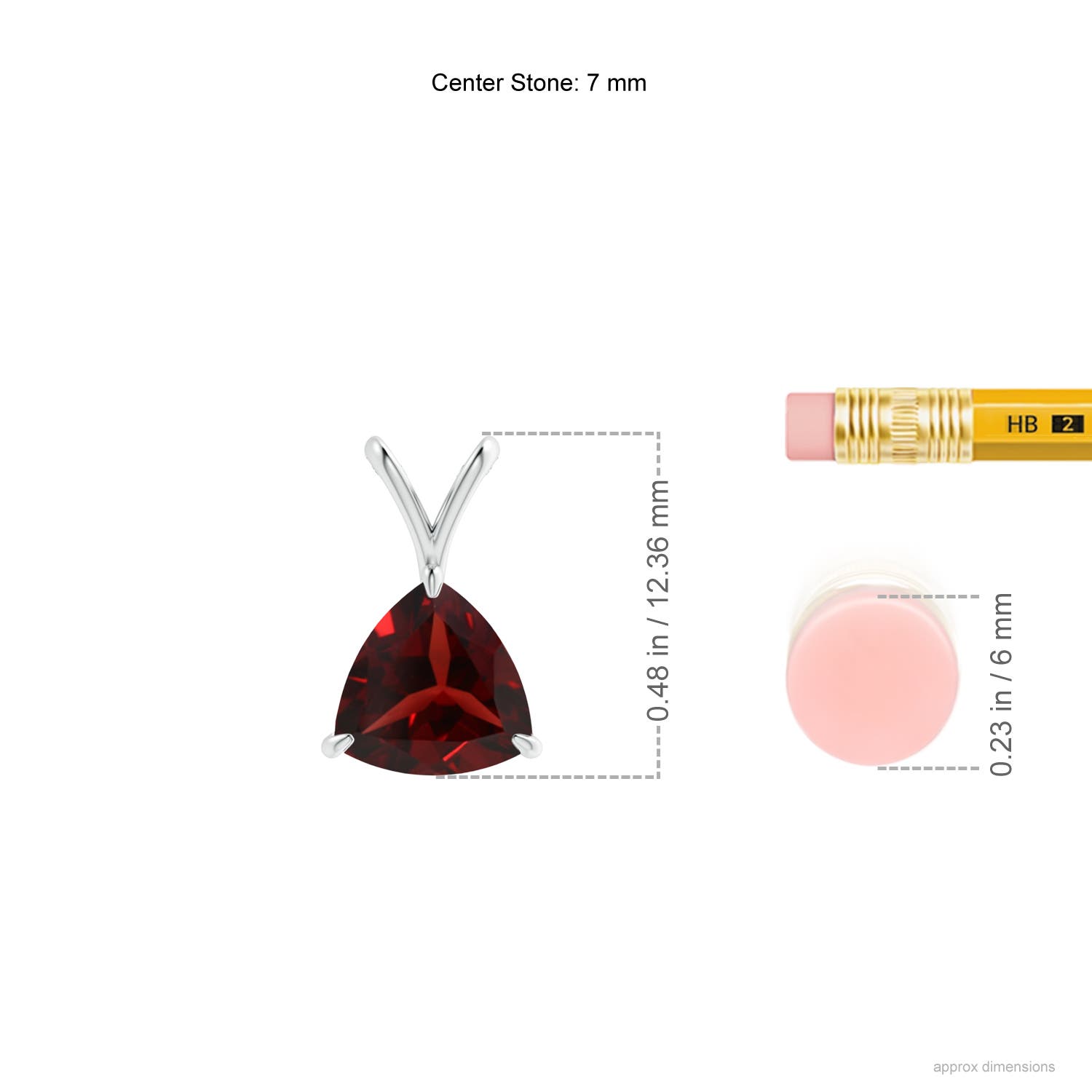 AAA - Garnet / 1.3 CT / 14 KT White Gold