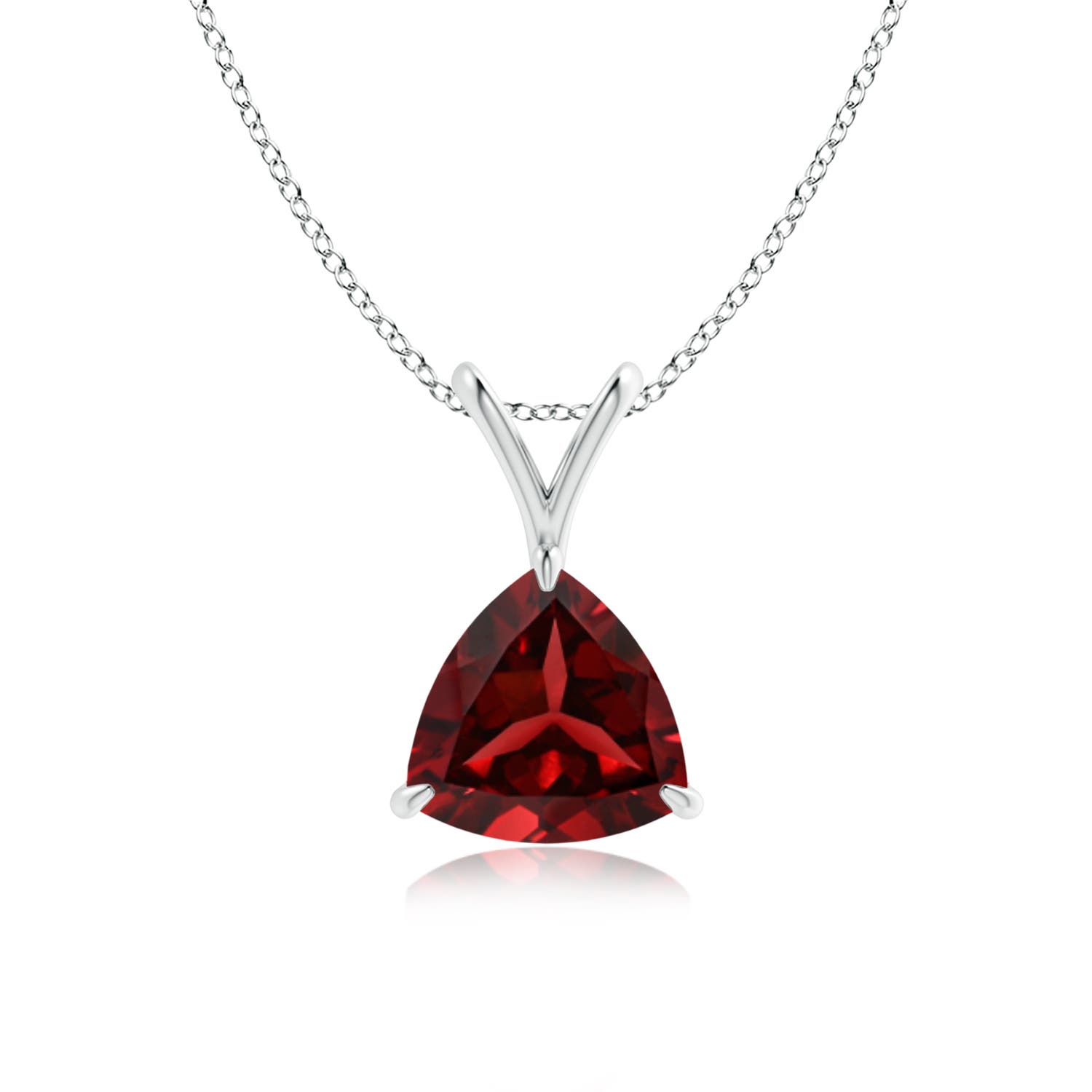 AAAA - Garnet / 1.3 CT / 14 KT White Gold