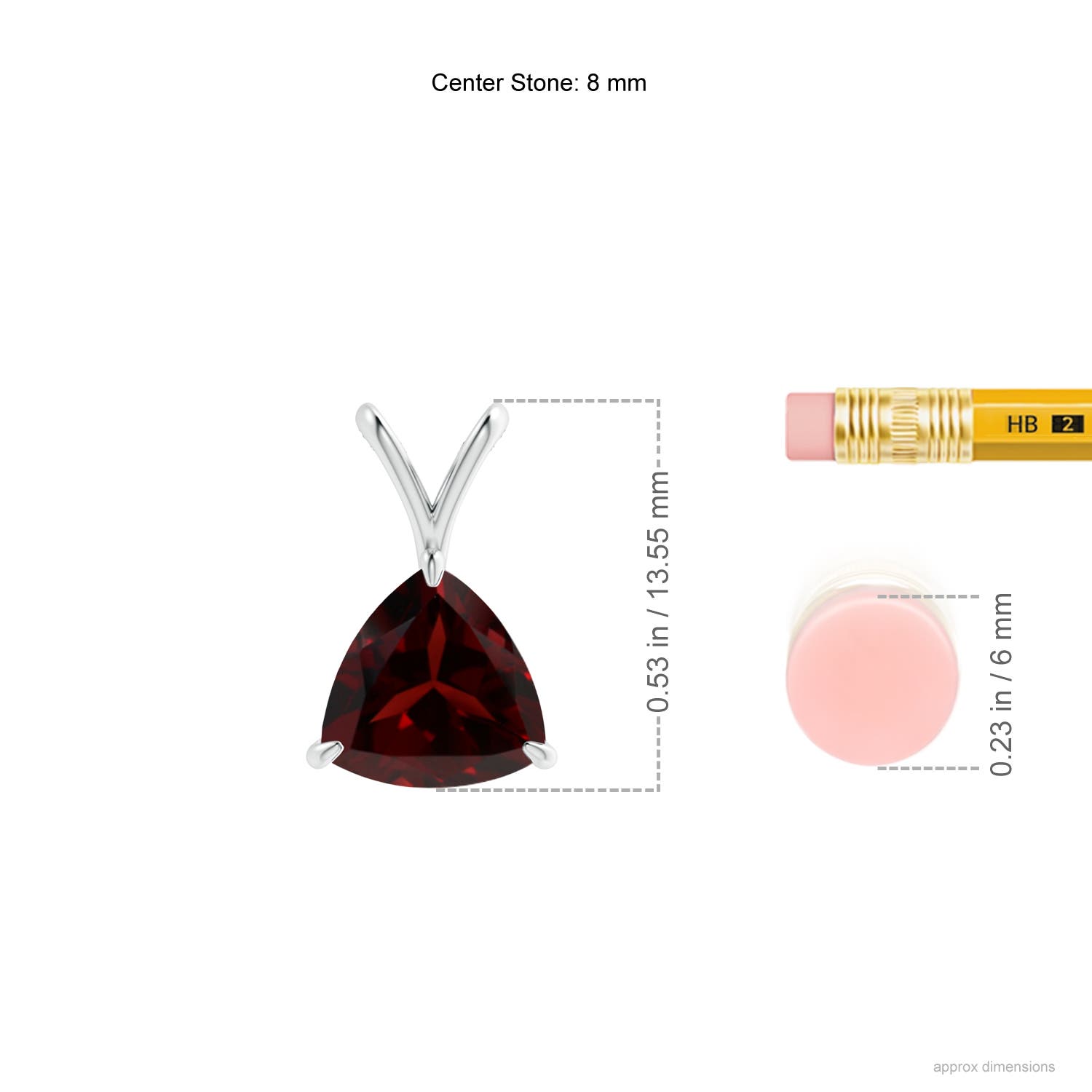 A - Garnet / 1.9 CT / 14 KT White Gold