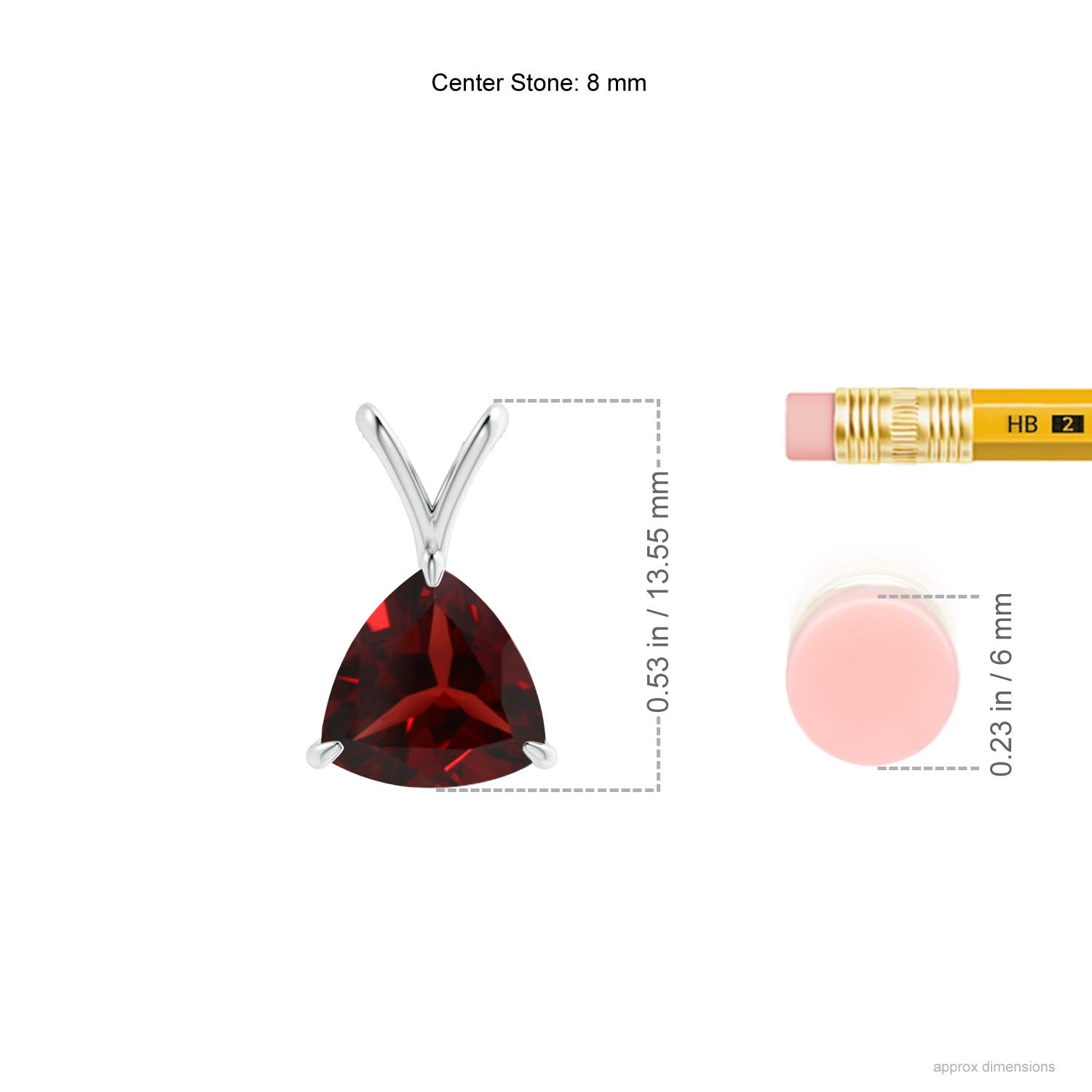 AAA - Garnet / 1.9 CT / 14 KT White Gold