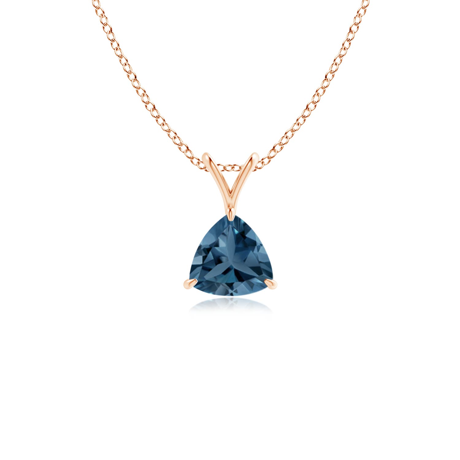 A - London Blue Topaz / 0.5 CT / 14 KT Rose Gold