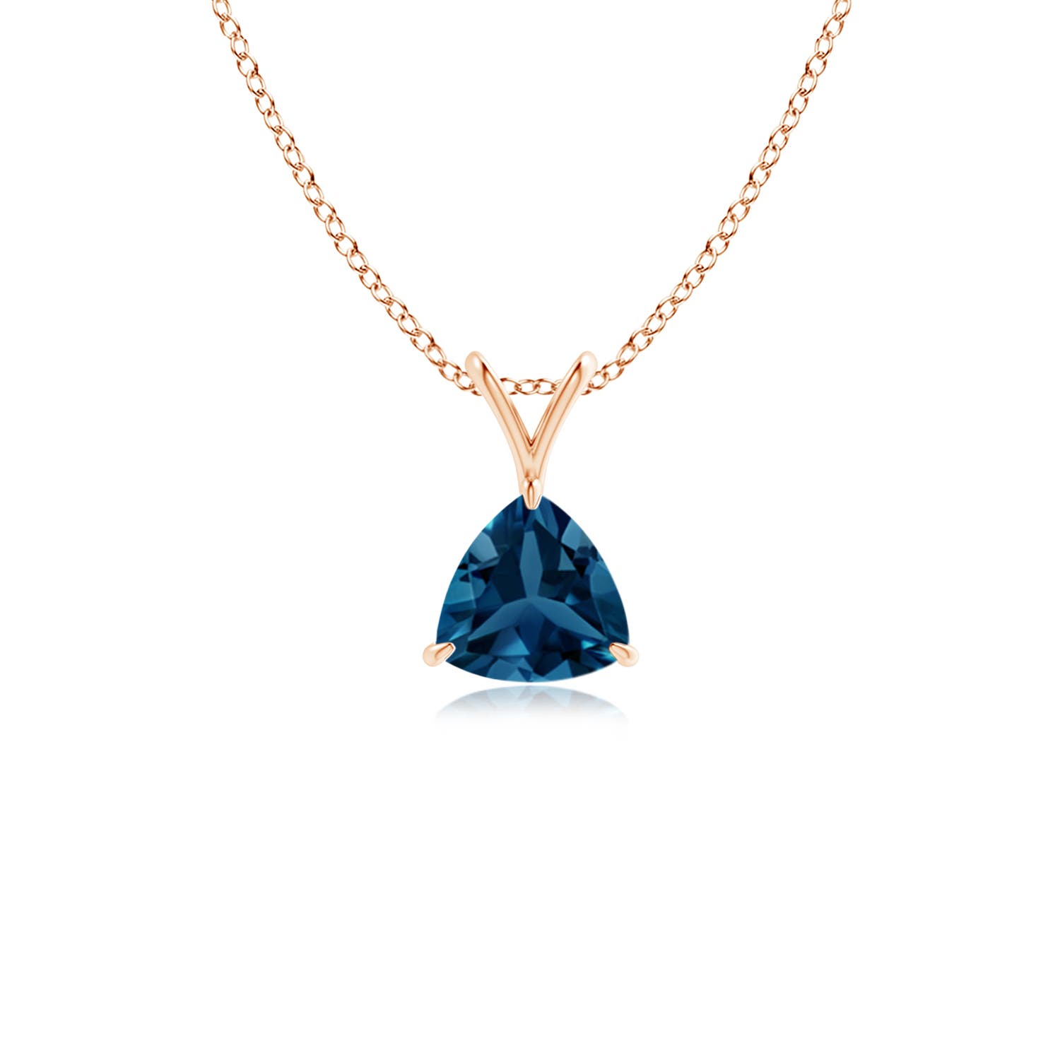 AAA - London Blue Topaz / 0.5 CT / 14 KT Rose Gold