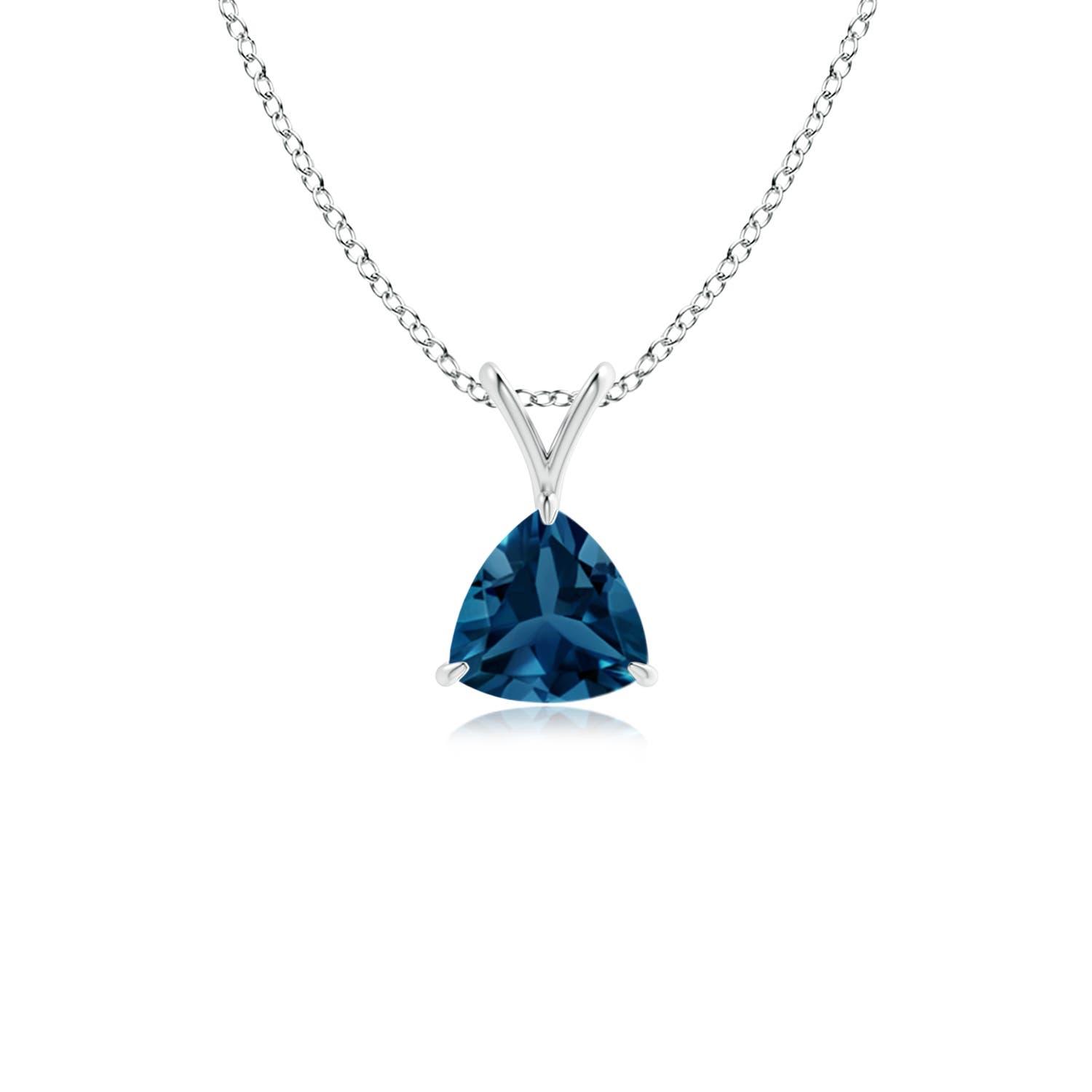 AAA - London Blue Topaz / 0.5 CT / 14 KT White Gold