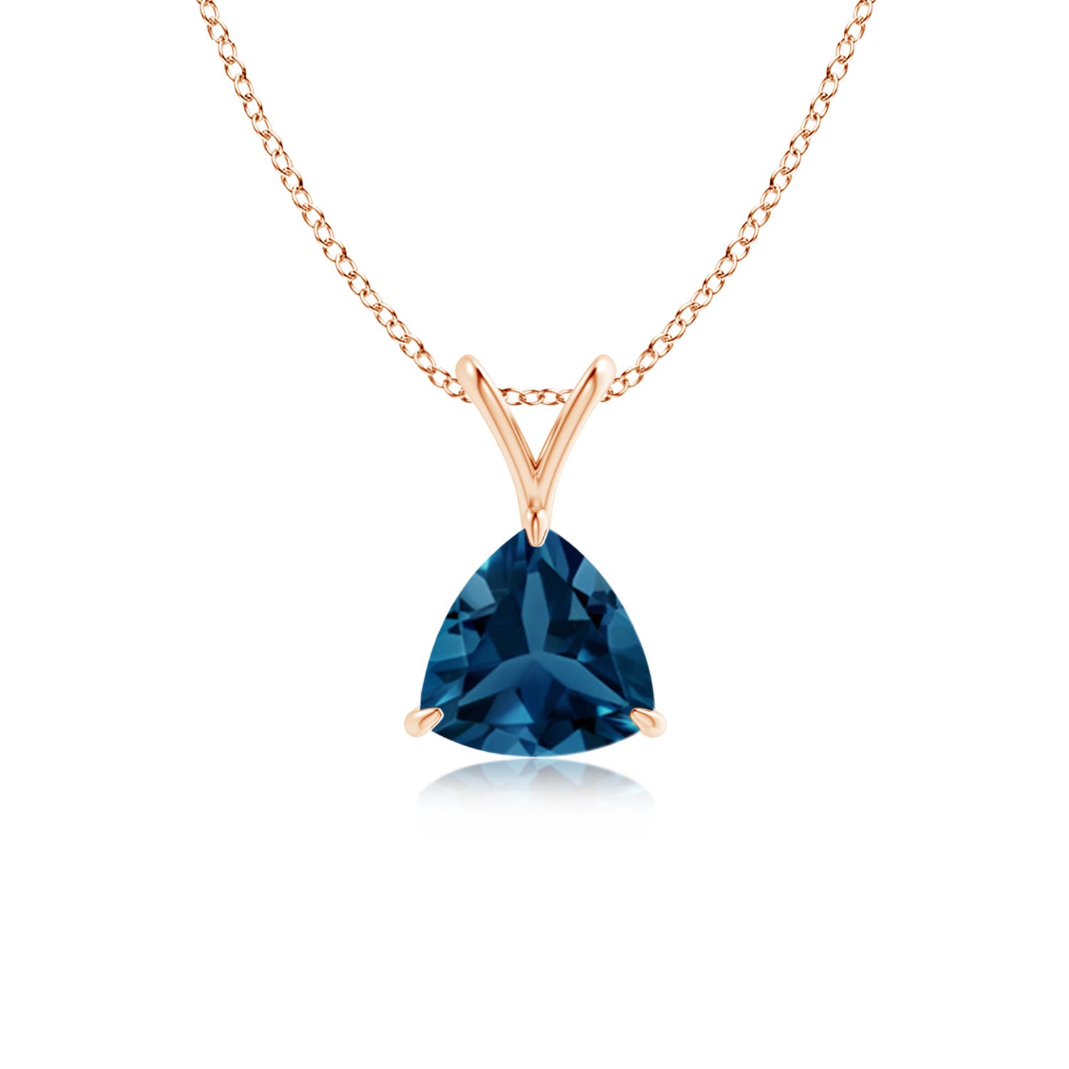 AAA - London Blue Topaz / 0.9 CT / 14 KT Rose Gold