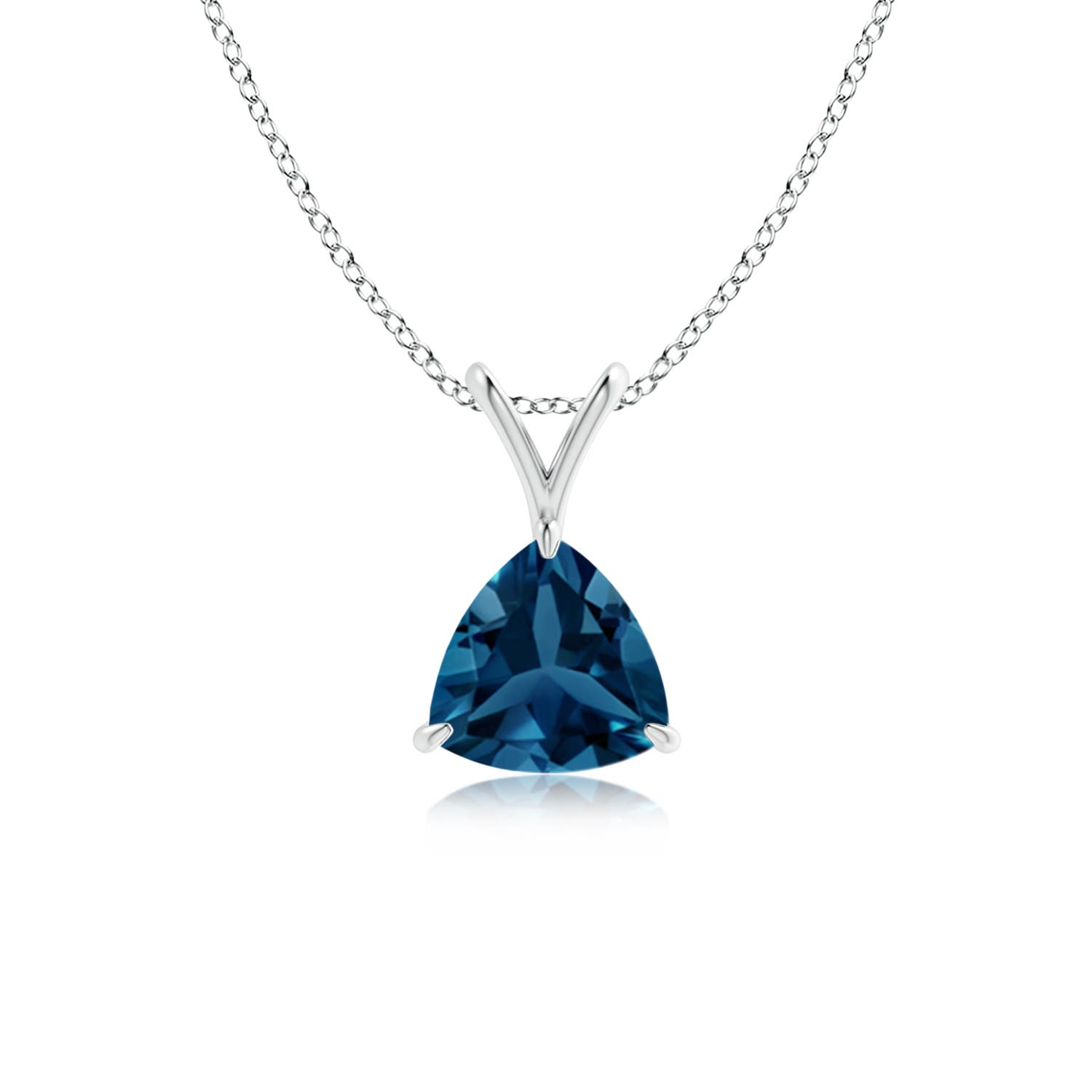 AAA - London Blue Topaz / 0.9 CT / 14 KT White Gold