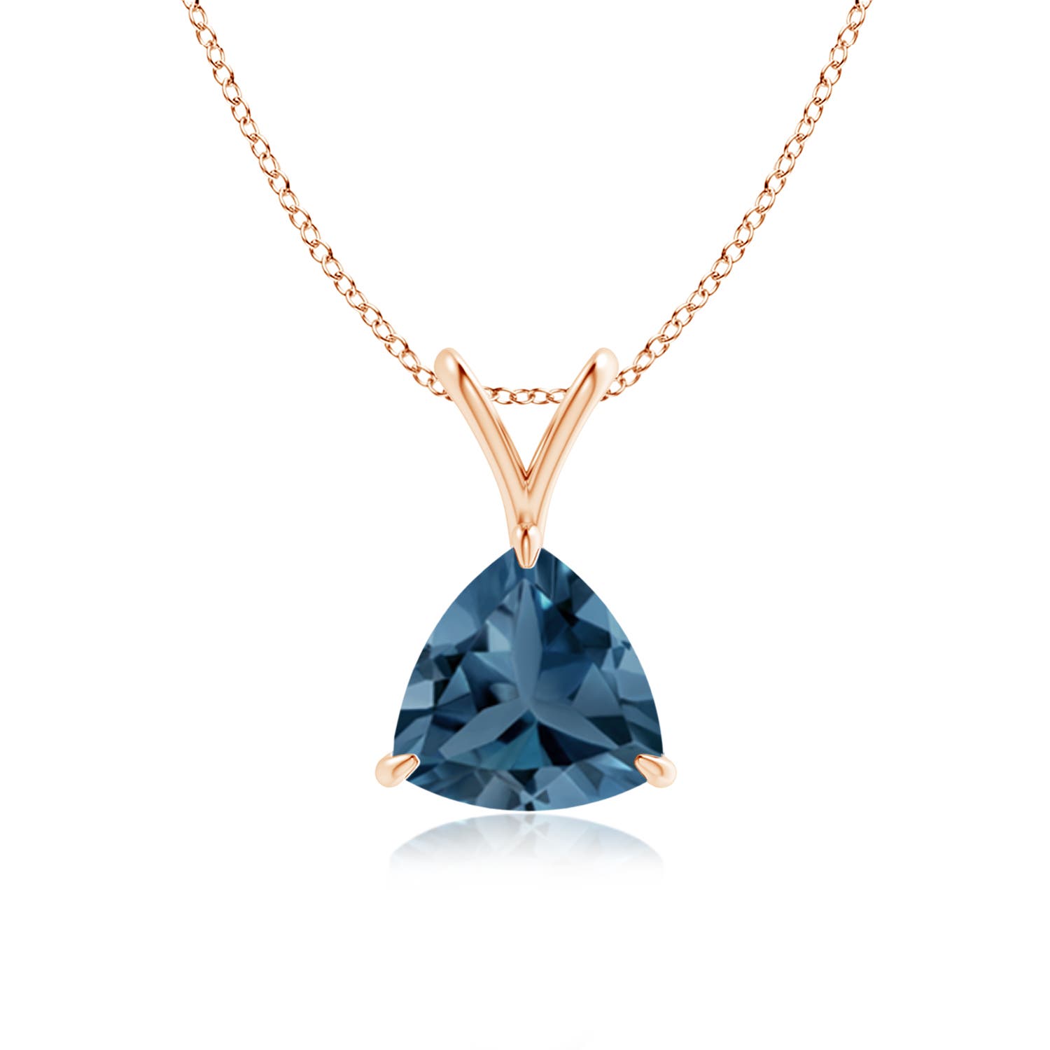 A - London Blue Topaz / 1.3 CT / 14 KT Rose Gold