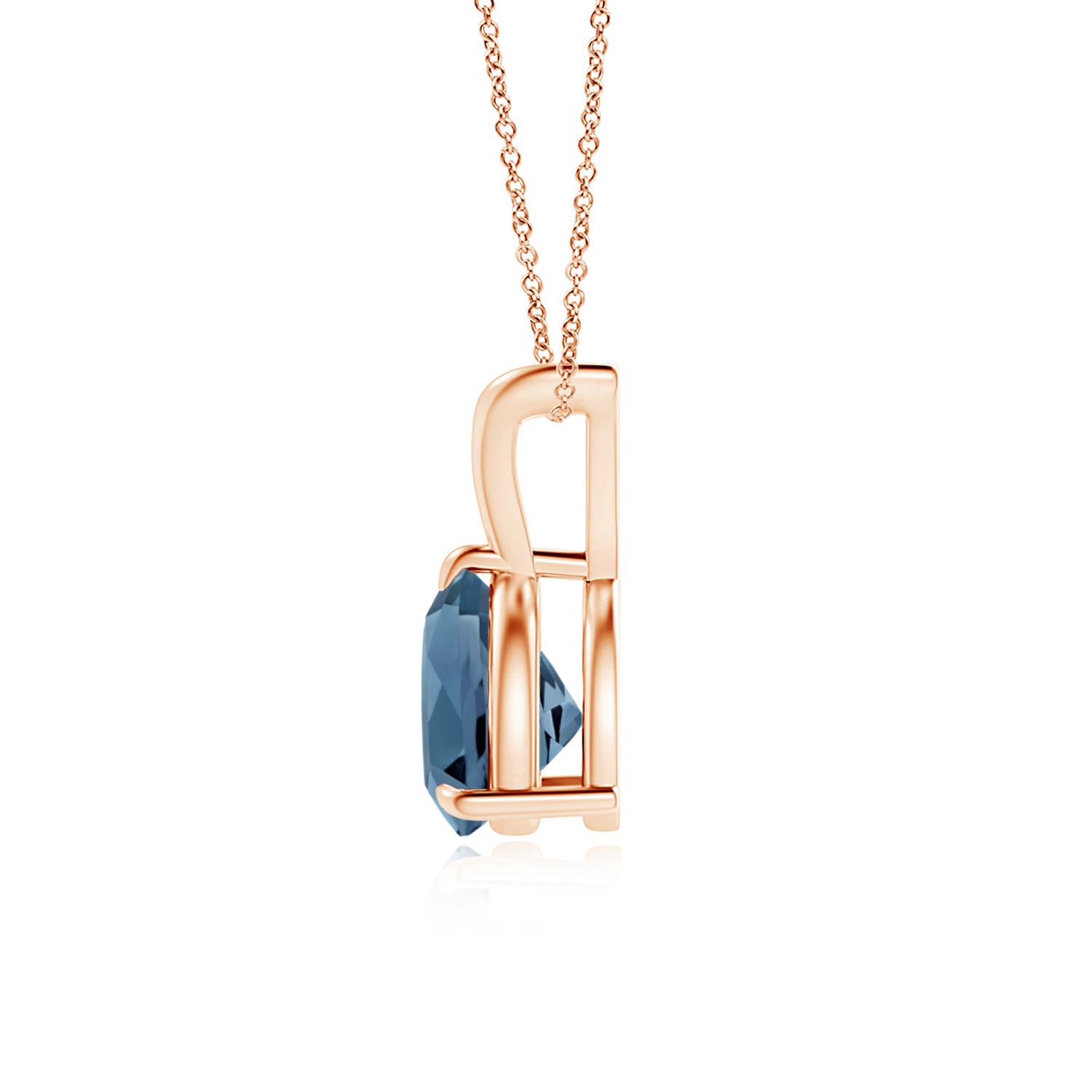 A - London Blue Topaz / 1.3 CT / 14 KT Rose Gold