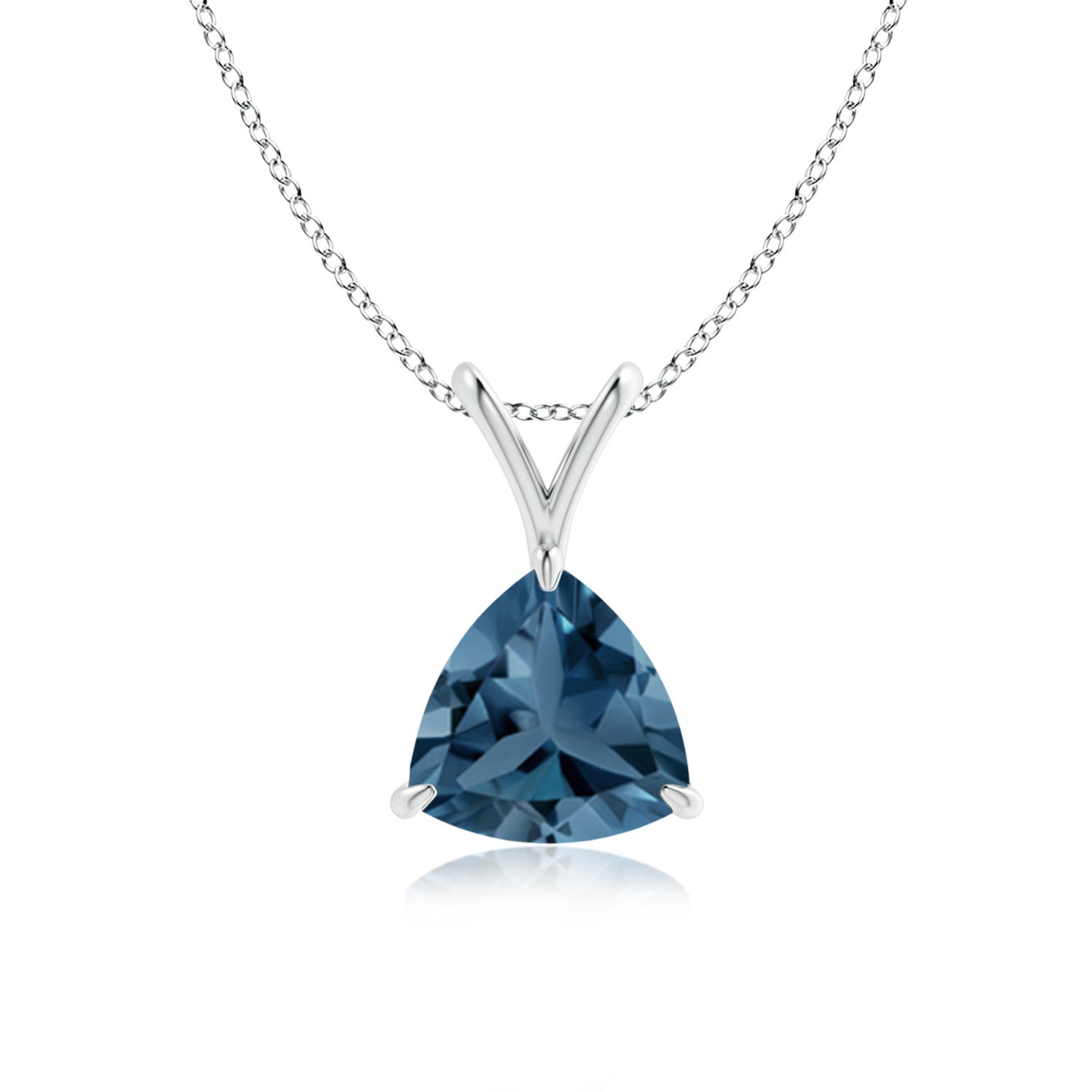 A - London Blue Topaz / 1.3 CT / 14 KT White Gold