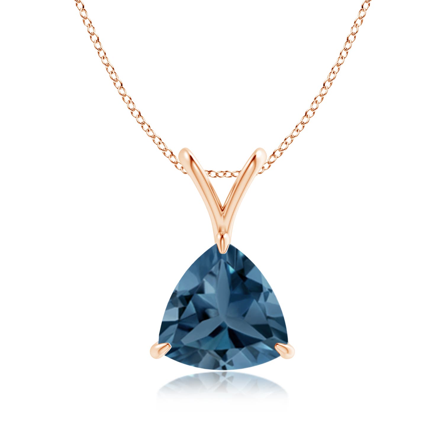 A - London Blue Topaz / 2.2 CT / 14 KT Rose Gold