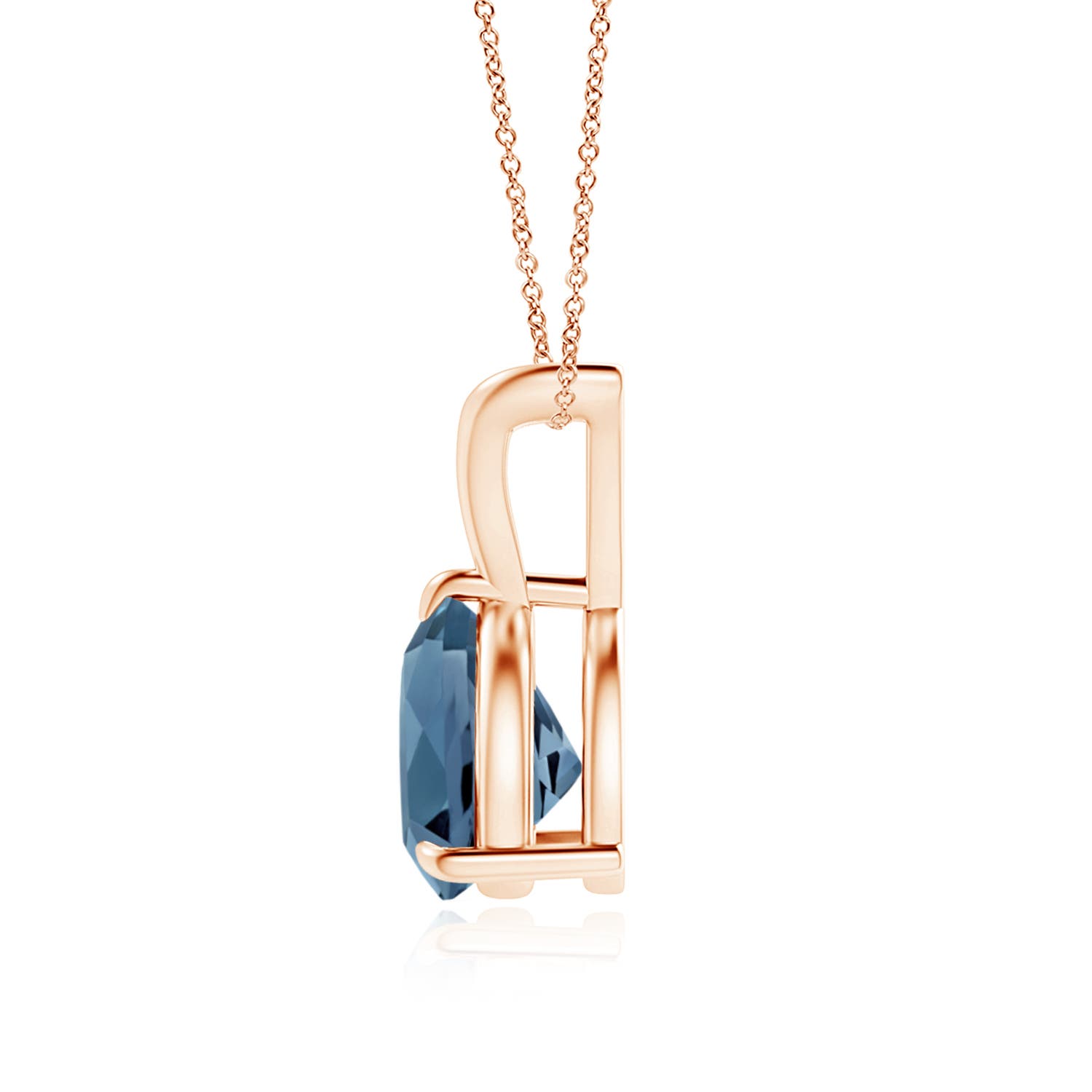 A - London Blue Topaz / 2.2 CT / 14 KT Rose Gold