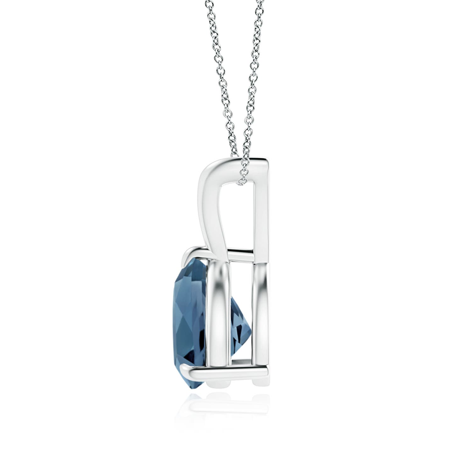 A - London Blue Topaz / 2.2 CT / 14 KT White Gold