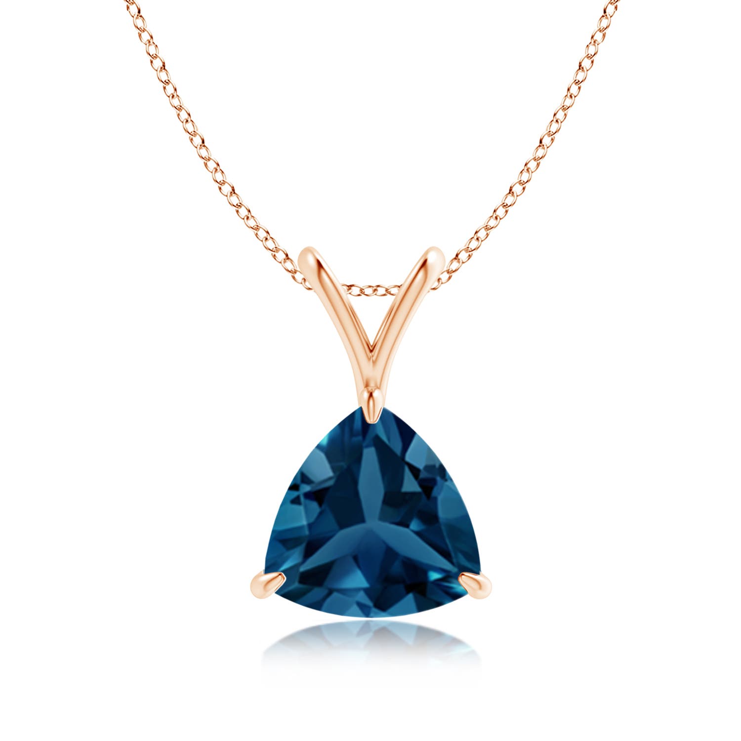 AAA - London Blue Topaz / 2.2 CT / 14 KT Rose Gold