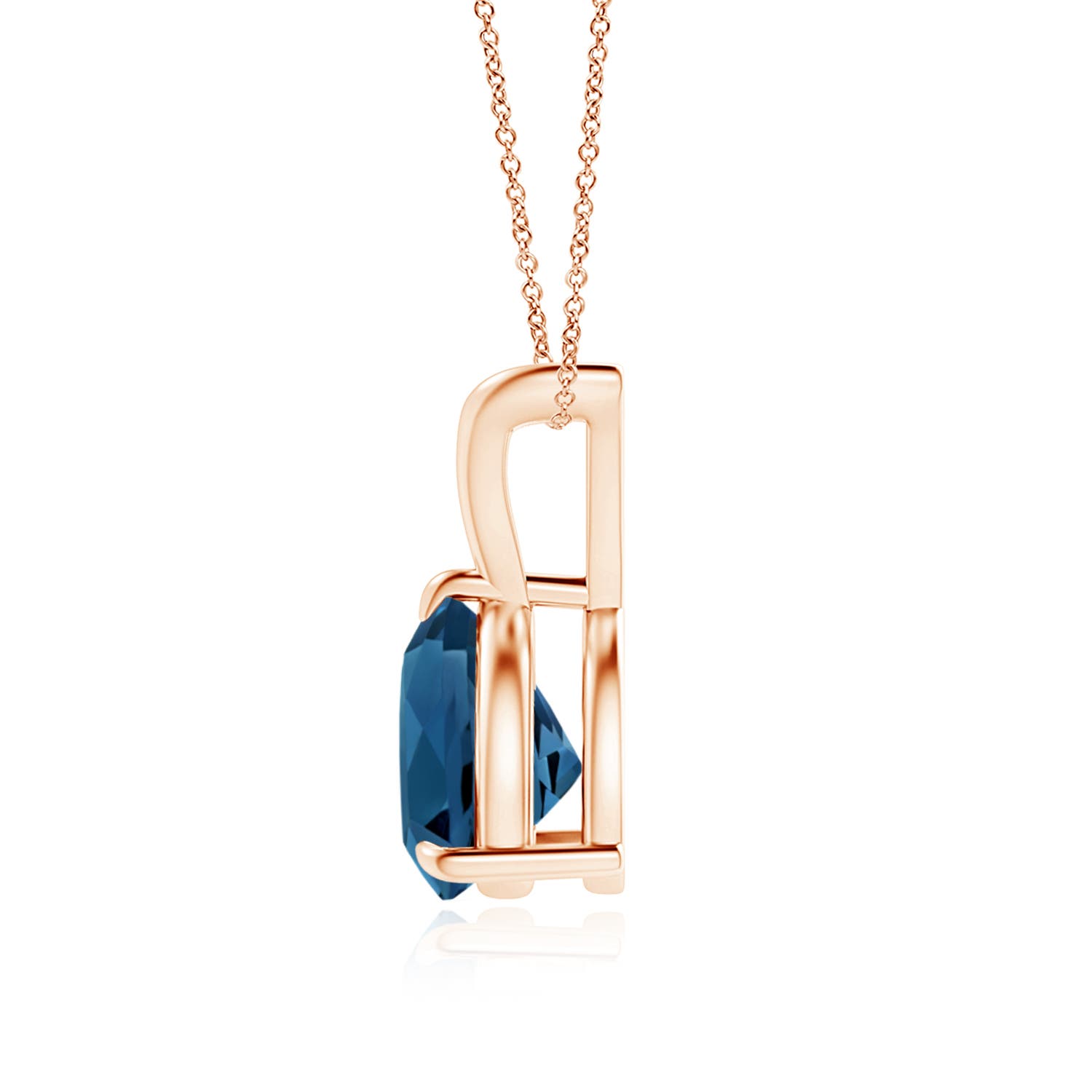 AAA - London Blue Topaz / 2.2 CT / 14 KT Rose Gold