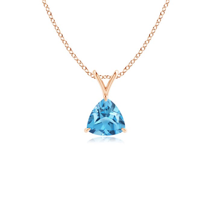 AA - Swiss Blue Topaz / 0.5 CT / 14 KT Rose Gold