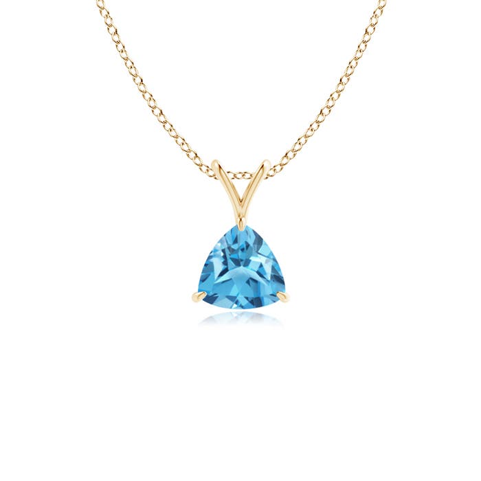 AA - Swiss Blue Topaz / 0.5 CT / 14 KT Yellow Gold