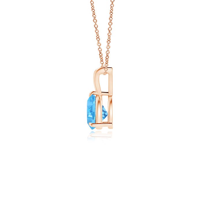 AAA - Swiss Blue Topaz / 0.5 CT / 14 KT Rose Gold