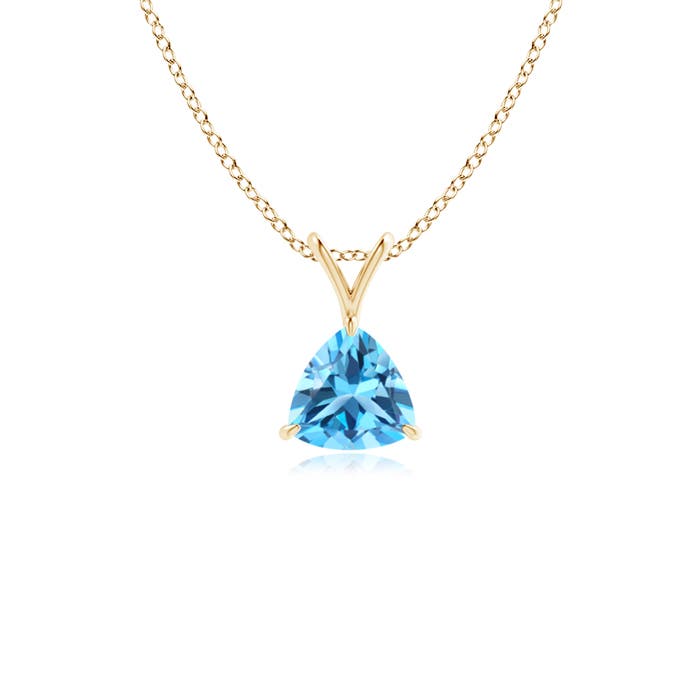 AAA - Swiss Blue Topaz / 0.5 CT / 14 KT Yellow Gold