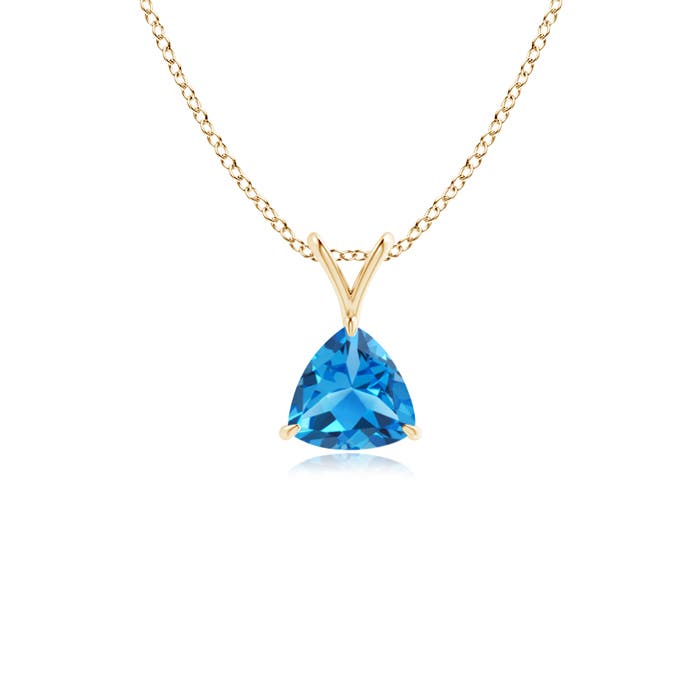 AAAA - Swiss Blue Topaz / 0.5 CT / 14 KT Yellow Gold