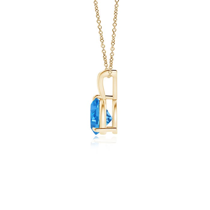 AAAA - Swiss Blue Topaz / 0.5 CT / 14 KT Yellow Gold