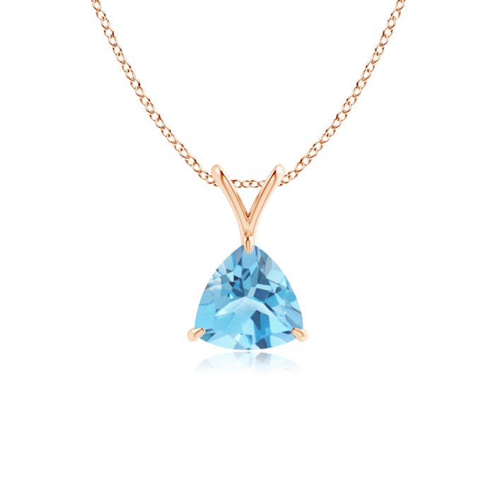 A - Swiss Blue Topaz / 0.9 CT / 14 KT Rose Gold