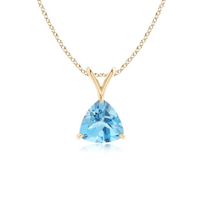 A - Swiss Blue Topaz / 0.9 CT / 14 KT Yellow Gold