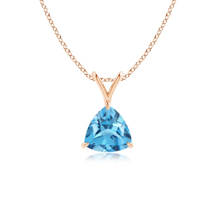 AA - Swiss Blue Topaz / 0.9 CT / 14 KT Rose Gold