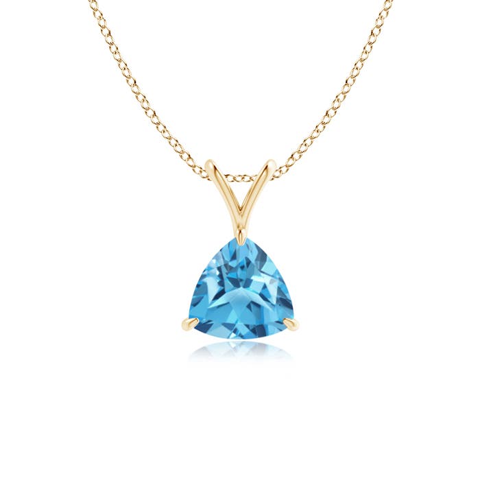 AA - Swiss Blue Topaz / 0.9 CT / 14 KT Yellow Gold