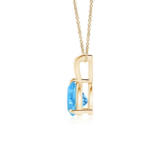 AAA - Swiss Blue Topaz / 0.9 CT / 14 KT Yellow Gold