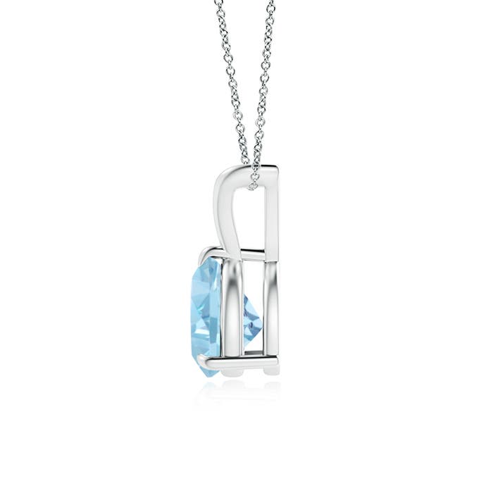 A - Swiss Blue Topaz / 1.3 CT / 14 KT White Gold