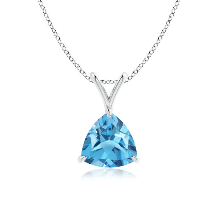 AA - Swiss Blue Topaz / 1.3 CT / 14 KT White Gold